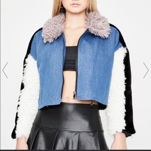 Faux fur Jean jacket